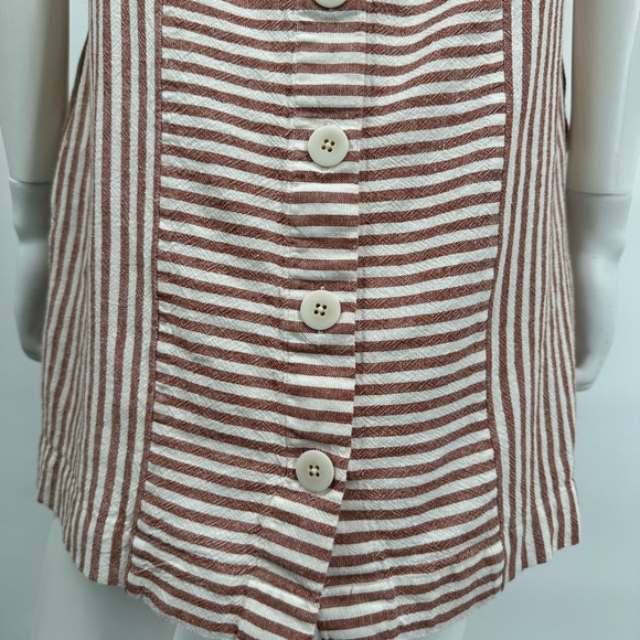 Madewell Linen Blend Button Back Dress - Picture 8 of 9